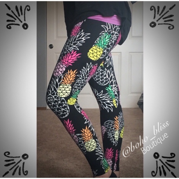 🚨Last 1! PLUS+ Soft Colorful Pineapple Leggings - Picture 2 of 2